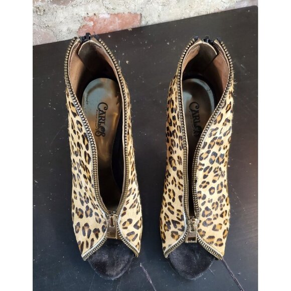 CARLOS SANTANA Veruca Leopard Cheetah High Heels Pumps Womens Shoe Sz 7.5 - Picture 2 of 3